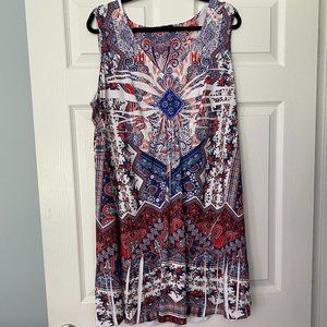 Red/White/Blue Short Casual Dress